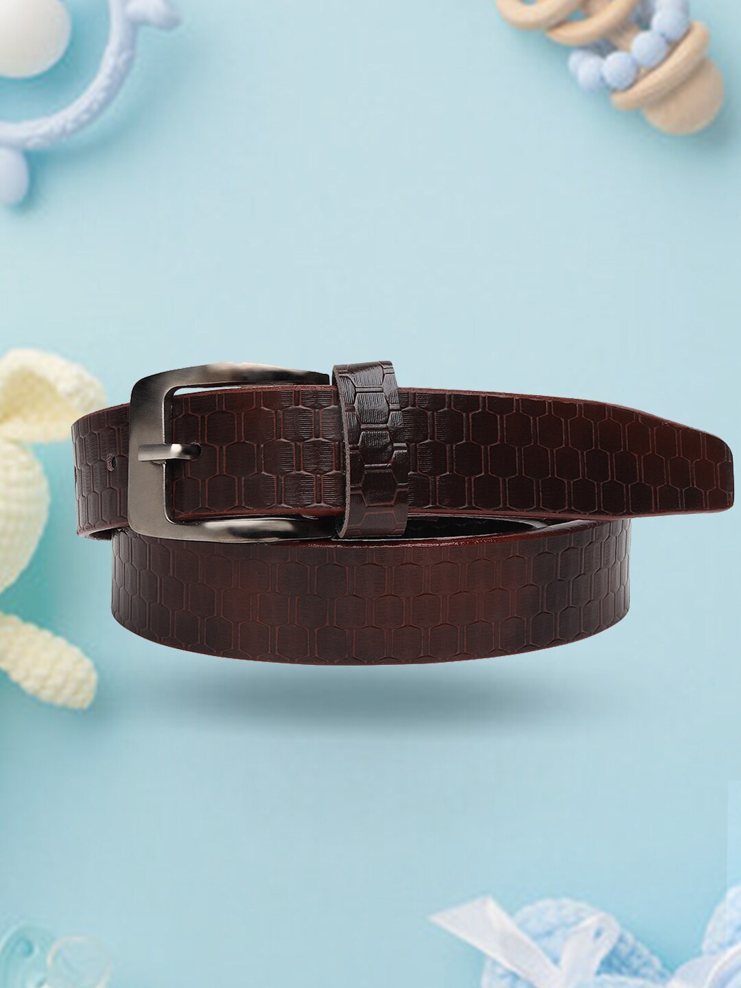 

FROGGY Kids Textured Belt, Brown