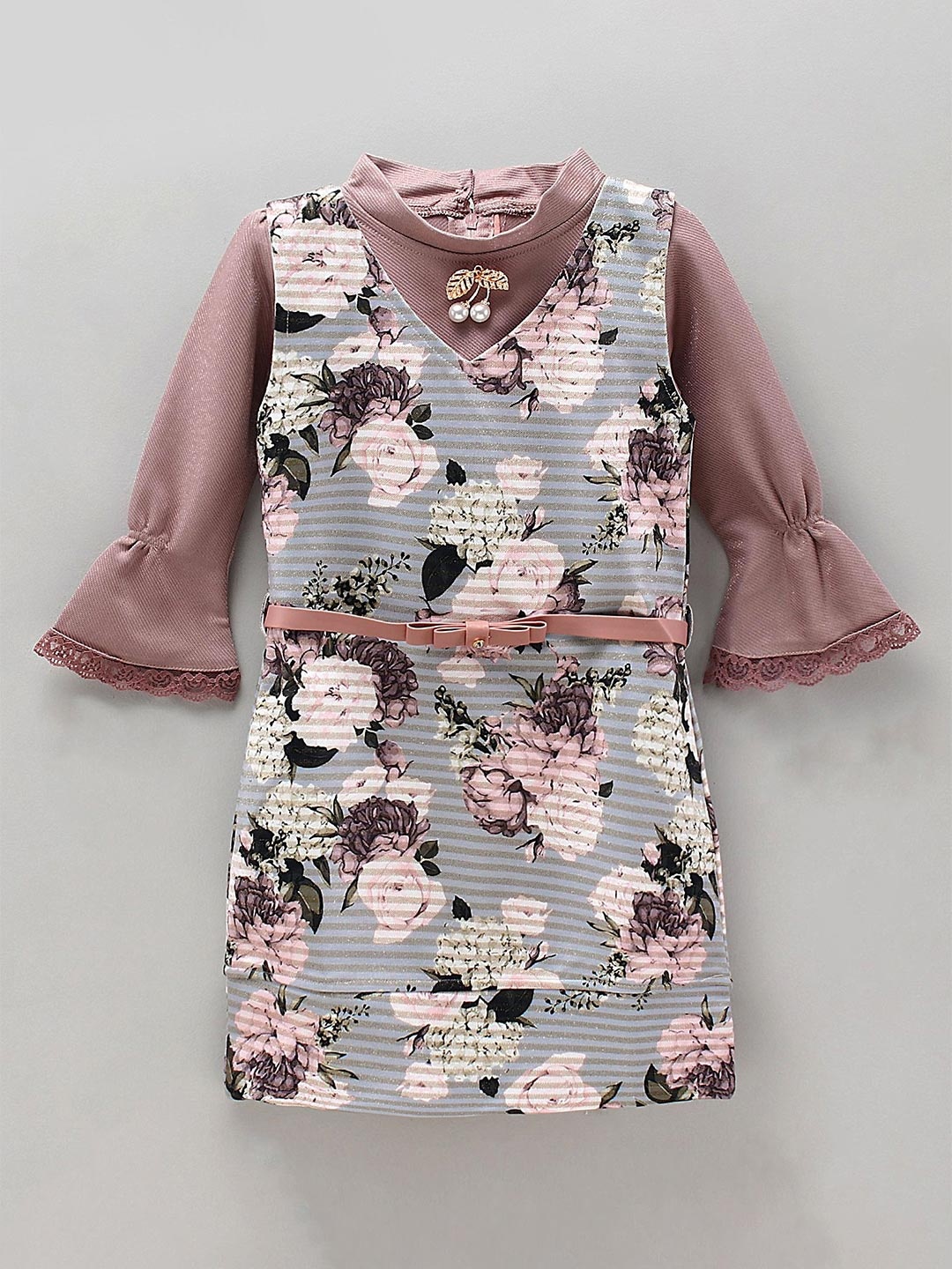 

Enfance Floral Printed Sheath Dress, Brown