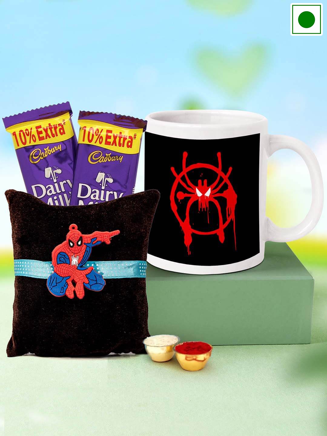 

TIED RIBBONS Kids Rakhi with Coffee Mug & Dairy Milk Chocolates Pack, Yellow