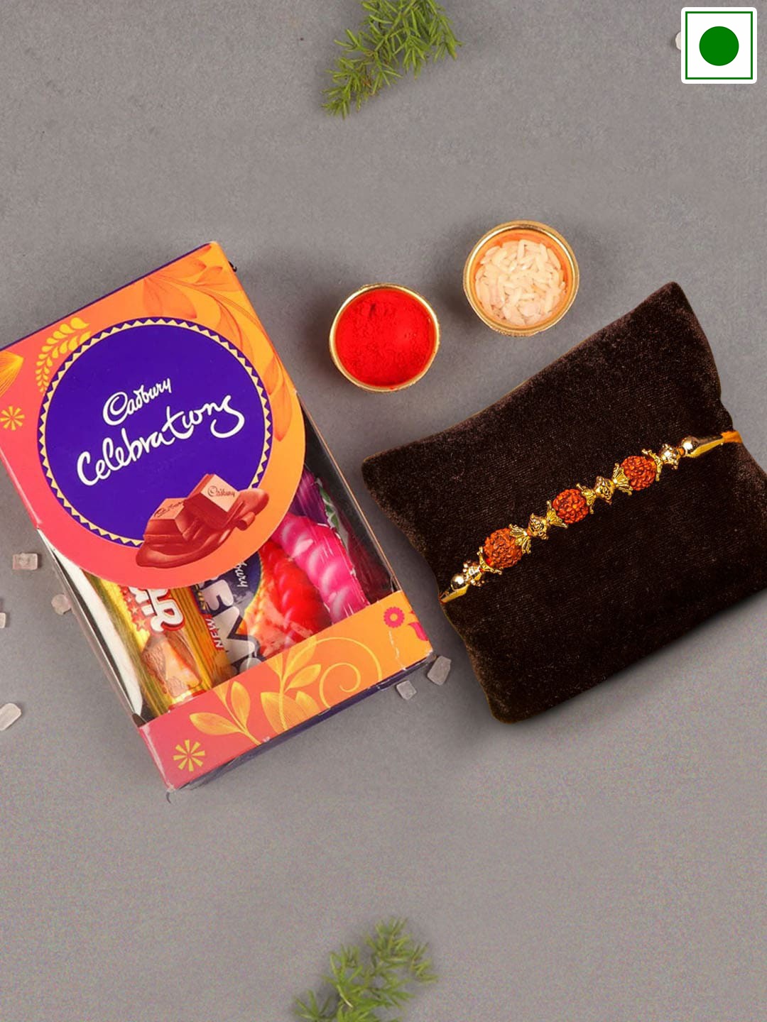 

TIED RIBBONS Rakhi With Chocolate Gift Set, Yellow