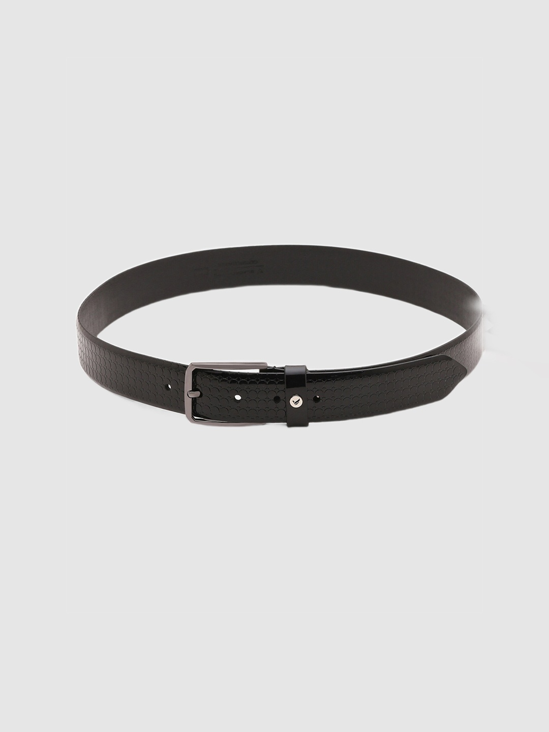

Blackberrys Men Textured Leather Belt, Black