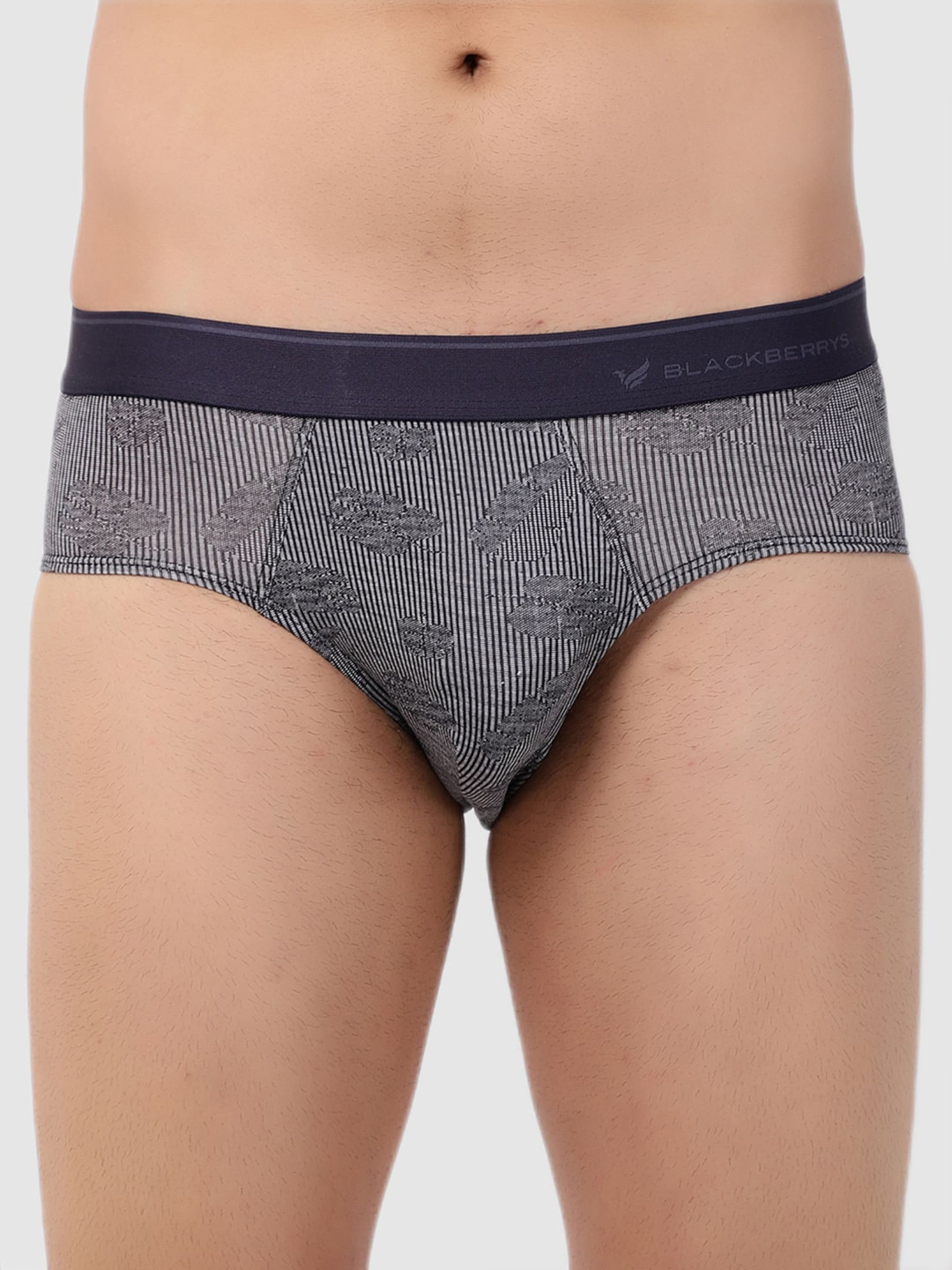 

Blackberrys Printed Mid-Rise Basic Briefs IBPM0018Z1SS19FX, Grey