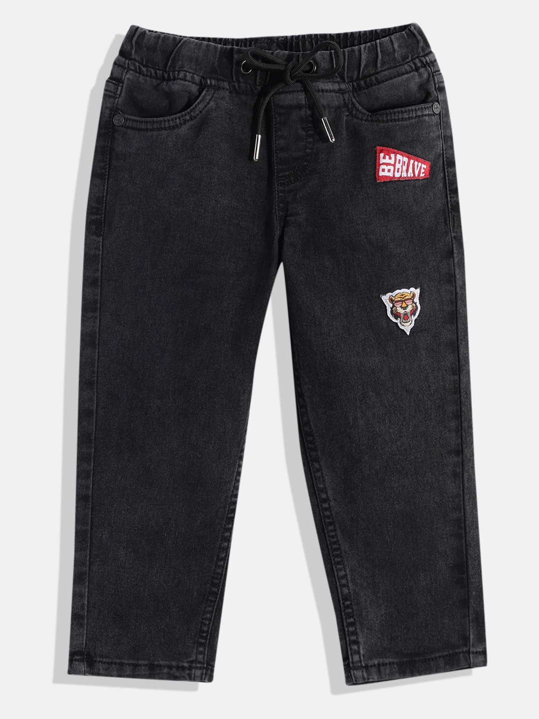 

HERE&NOW Boys Comfort Fit Stretchable Jeans, Black