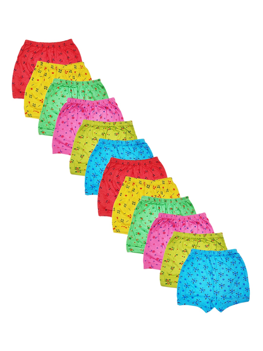 

KIFAYATI BAZAR Kids Pack Of 12 Assorted Printed Basic Briefs shortyAllprint-0-3M