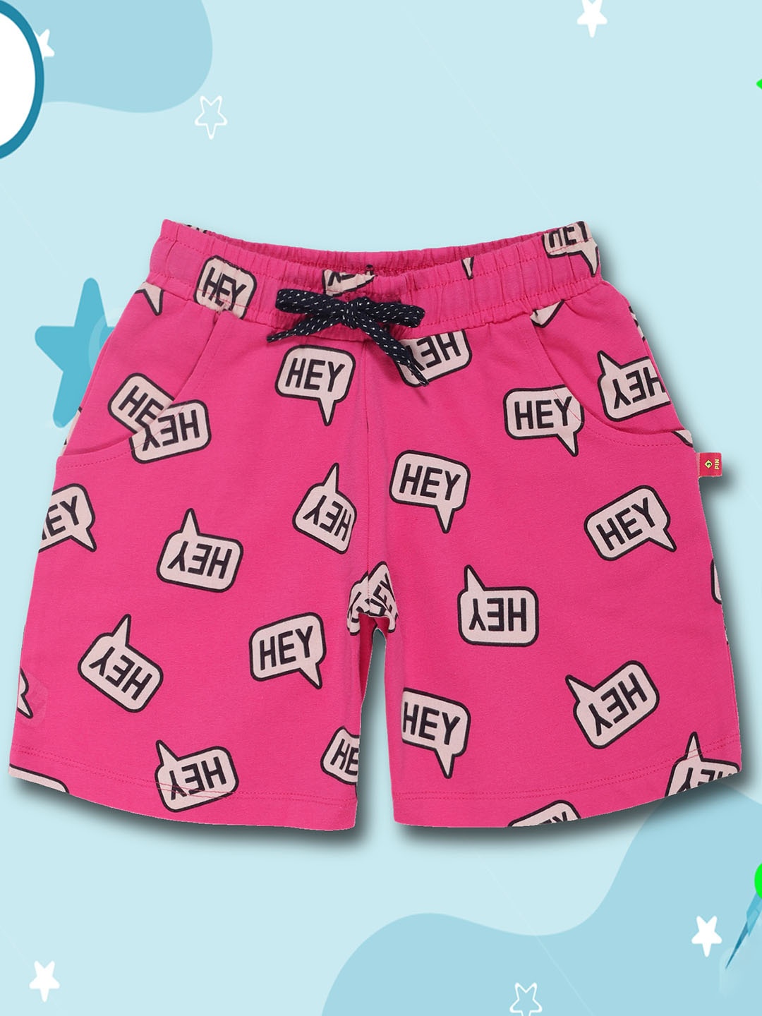 

3PIN Girls Printed Outdoor Sports Shorts, Pink