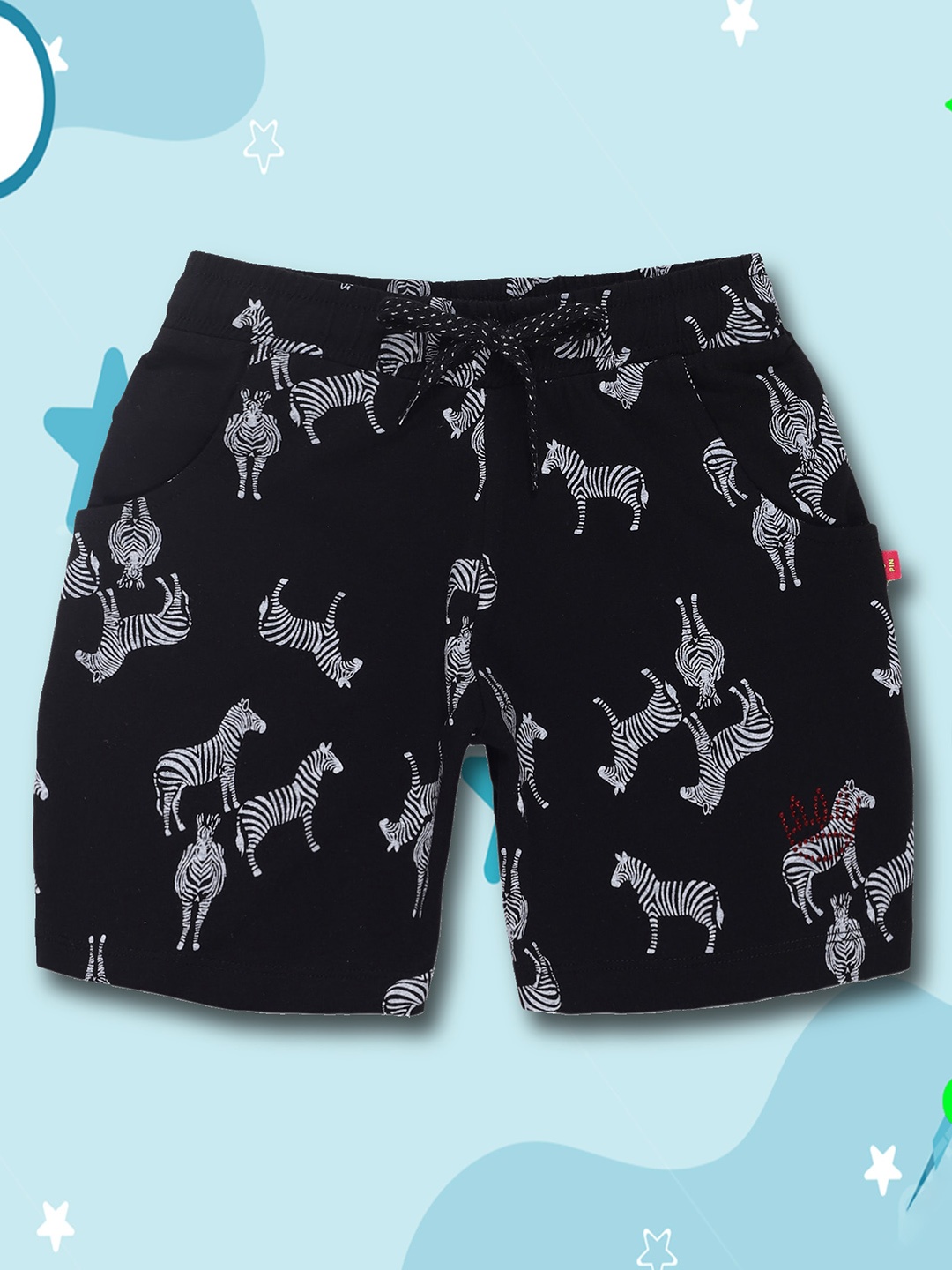

3PIN Girls Printed Outdoor Shorts, Black