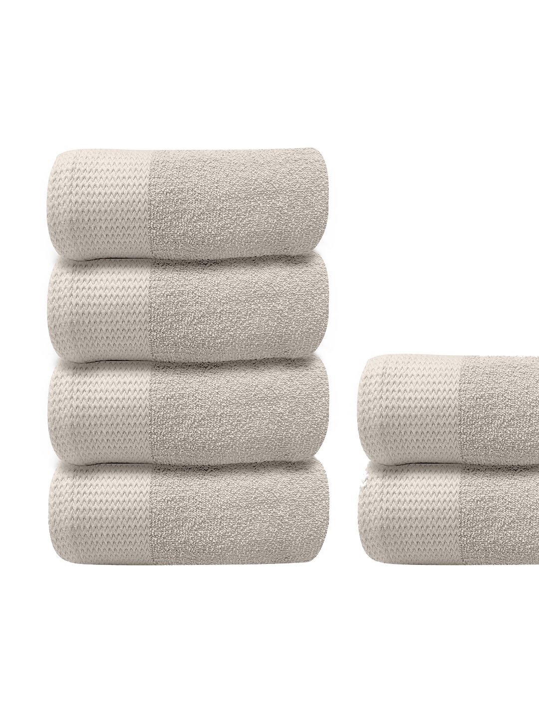 

LABHAM 6 Pcs Beige Pure Cotton Super Soft Hand Towels