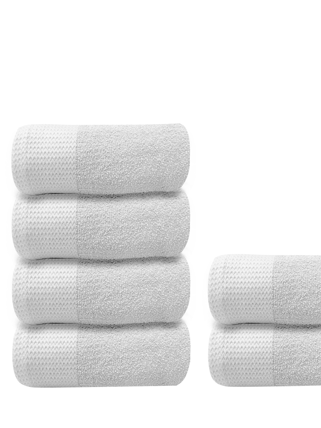 

LABHAM White 6 Pcs Pure Cotton 250 GSM Super Soft Anti Bacterial Hand Towels
