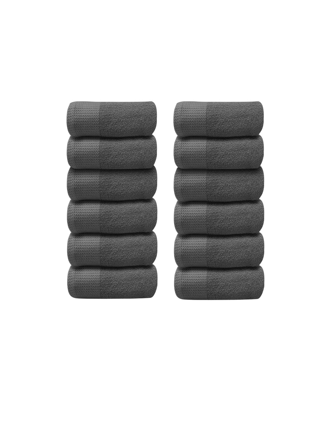 

LABHAM Pack of 12 Grey Pure Cotton 250 GSM Super Soft Hand Towels