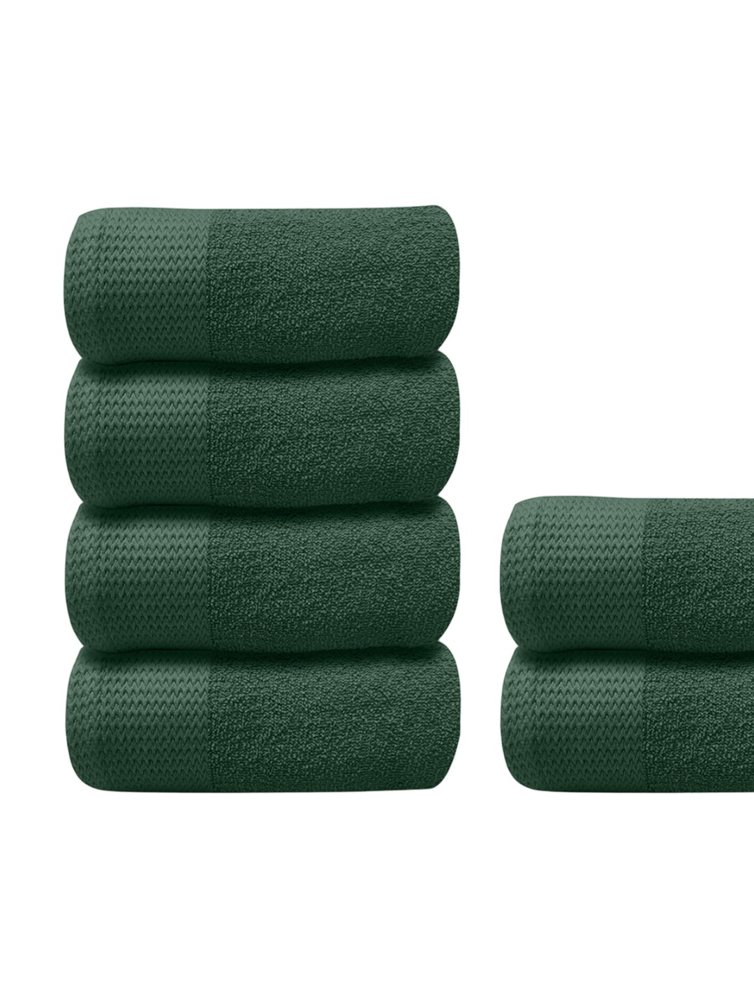 

LABHAM 6 Pcs Green Pure Cotton Super Soft Anti Bacterial Hand Towels