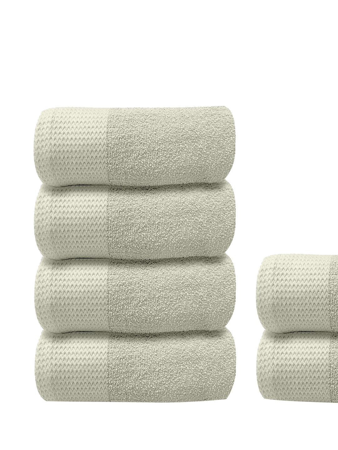 

LABHAM Off-White 6 Pieces Pure Cotton Super Soft Hand Towels