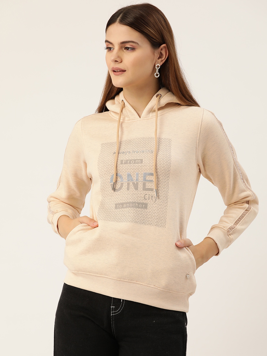 

Monte Carlo Printed Hooded Sweatshirt, Beige