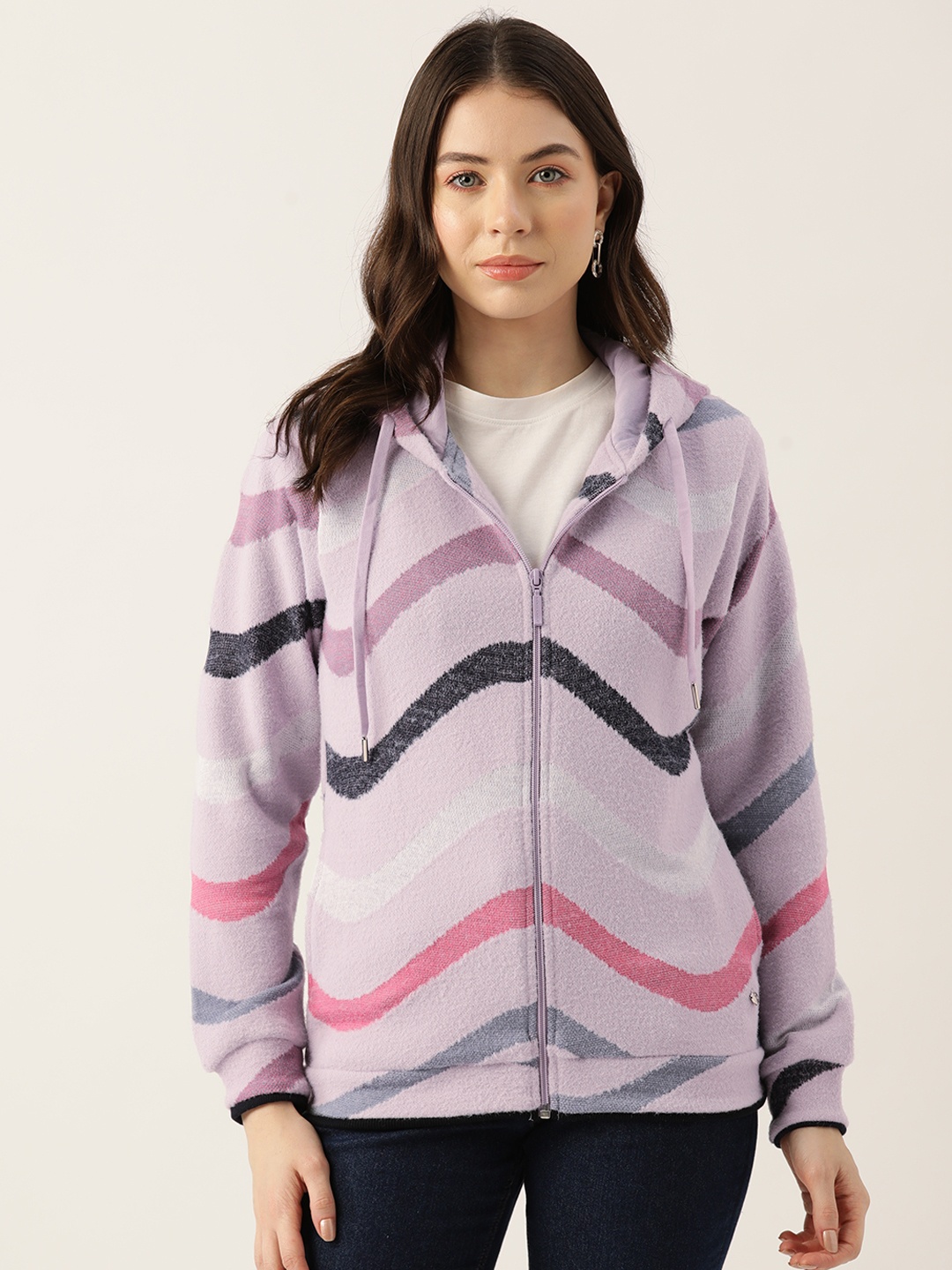 

Monte Carlo Swirl Printed Hooded Sweatshirt, Lavender