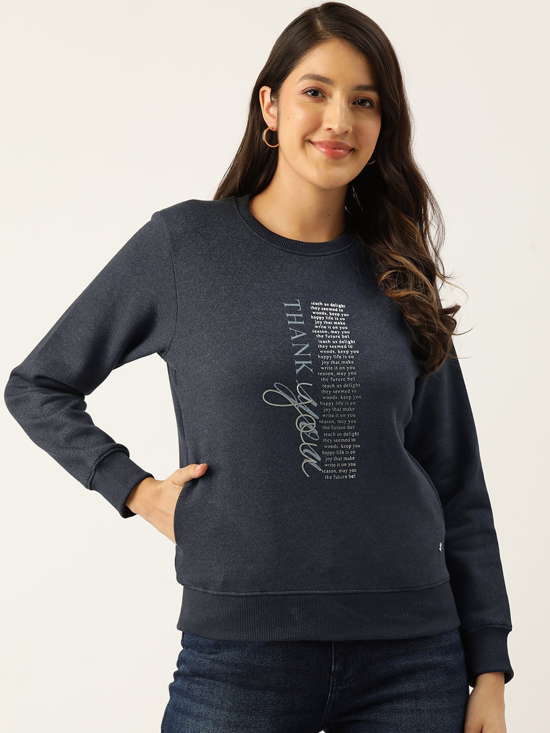 

Monte Carlo Women Printed Sweatshirt, Black