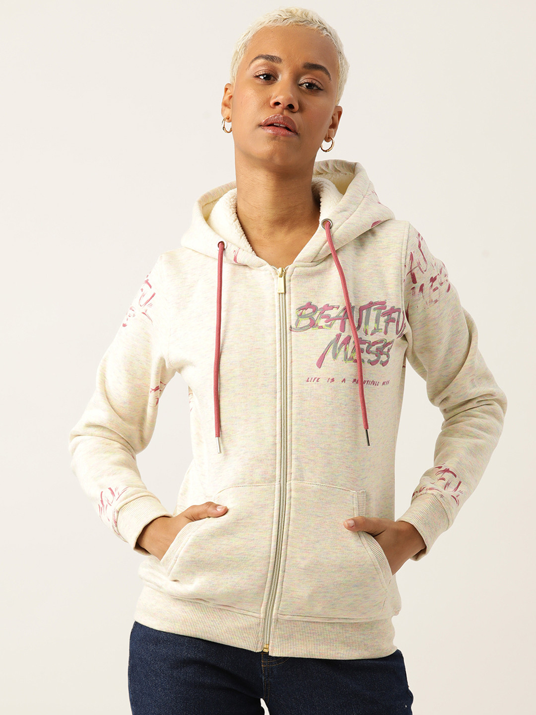 

Monte Carlo Printed Hooded Sweatshirt, Off white