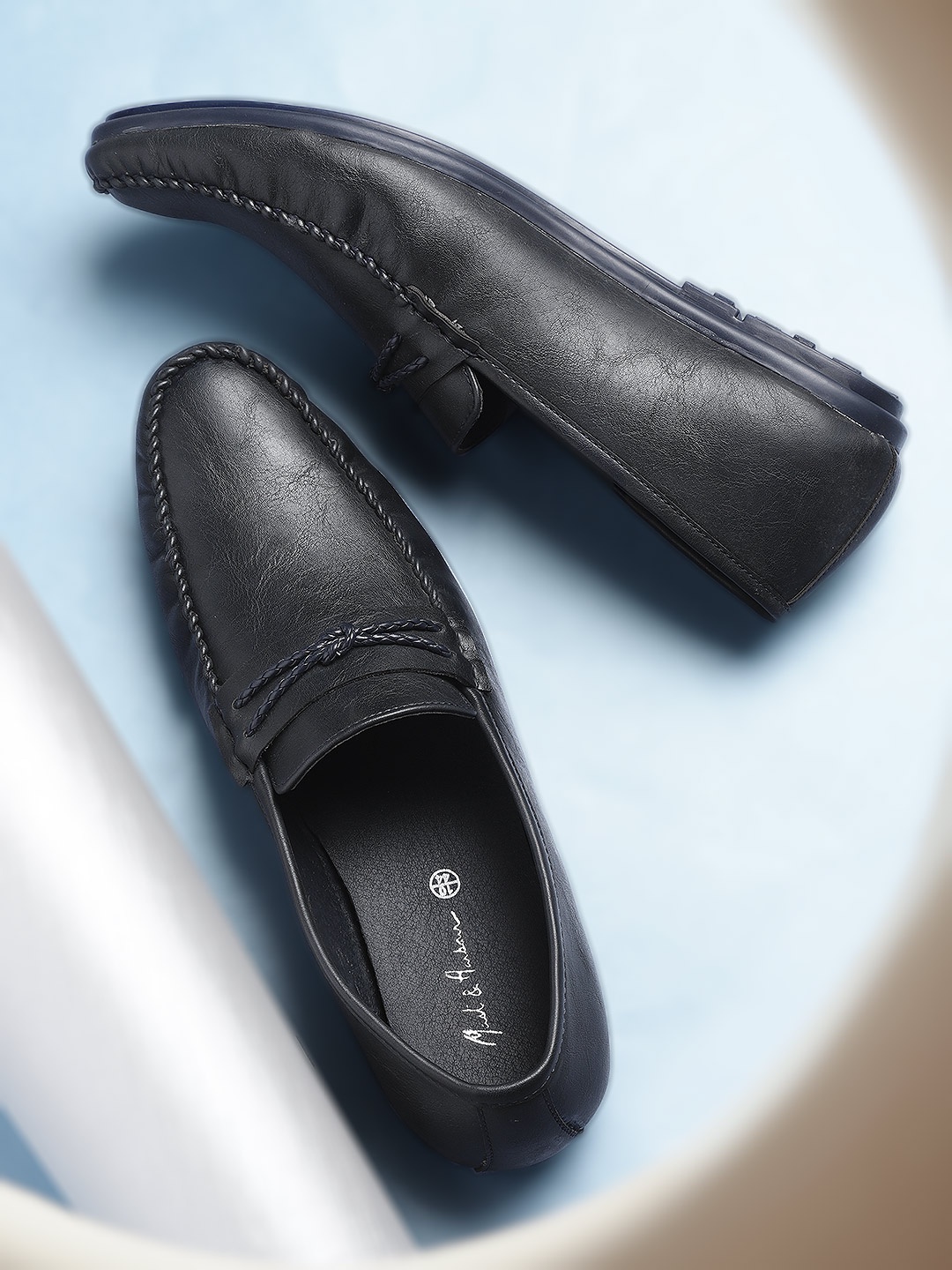 

Mast & Harbour Men Navy Blue Loafers