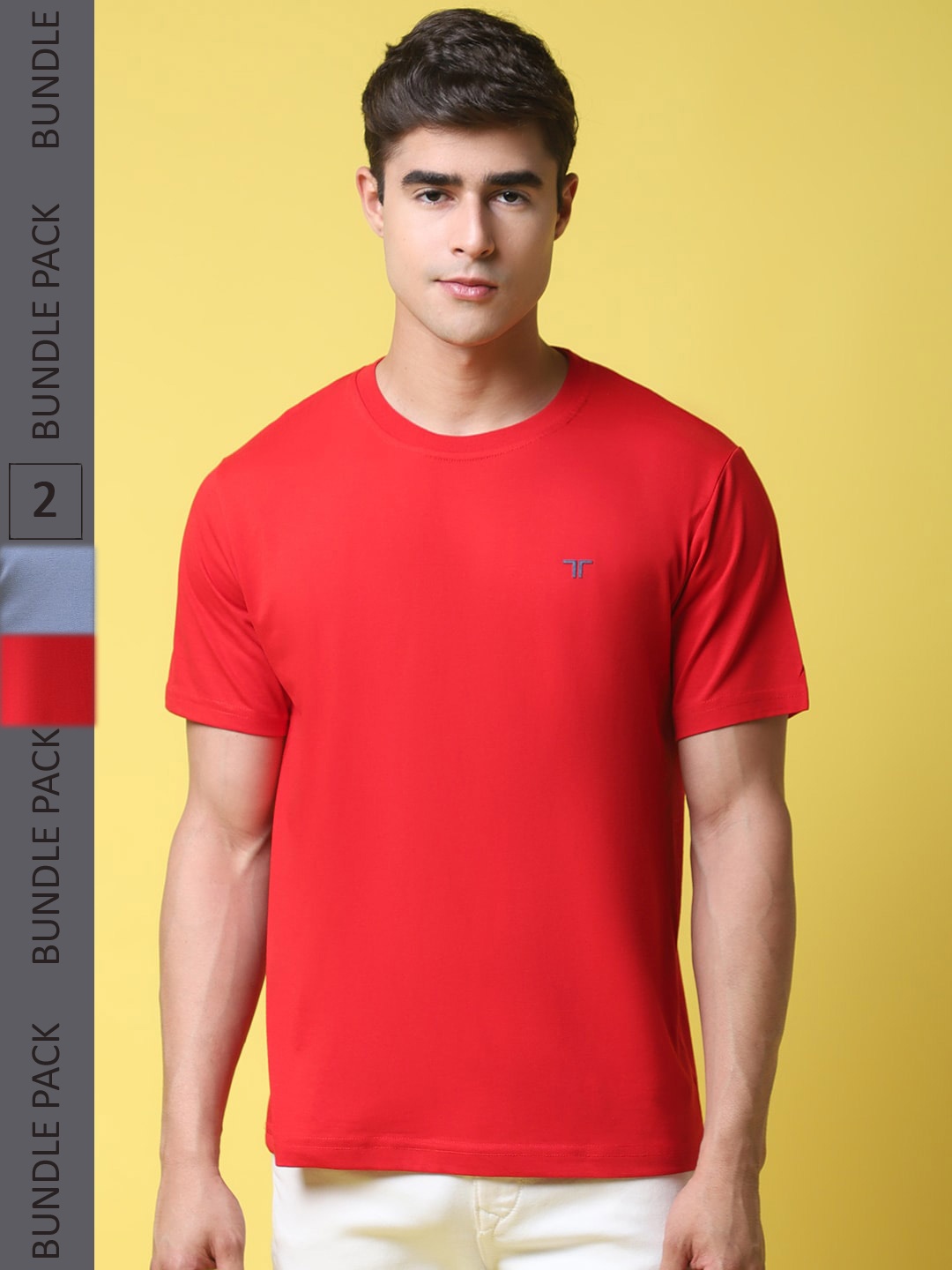 

7Threads Pack Of 2 Round Neck Casual T-shirts, Multi
