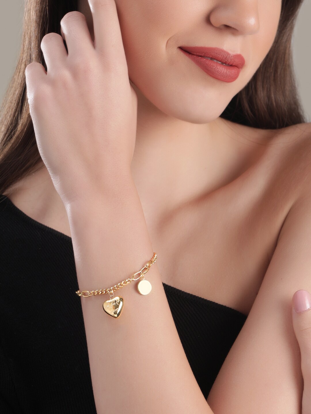 

Rubans Voguish 22K Gold plated Stainless Steel Waterproof Tarnish Free Bracelet