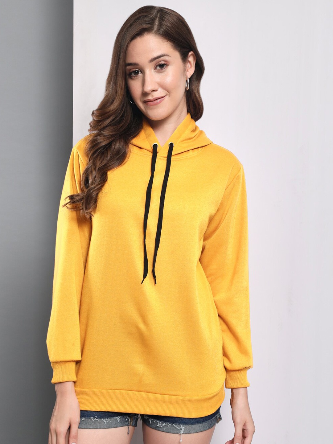 

Funday Fashion Long Sleeves Hooded Pullover, Mustard