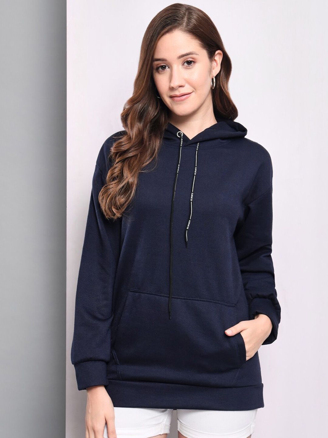 

Funday Fashion Hooded Fleece Pullover, Navy blue