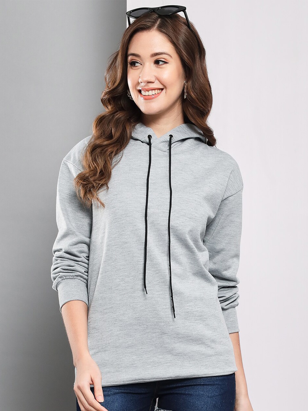 

Funday Fashion Long Sleeves Hooded Pullover, Grey