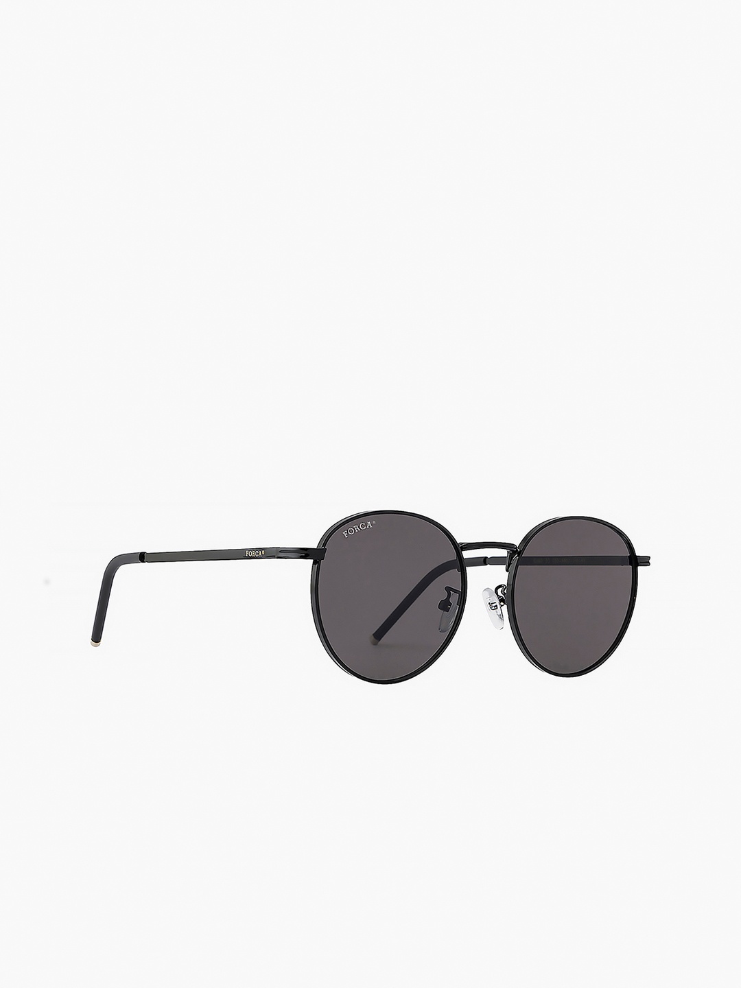 

Forca by Lifestyle Men Round Sunglasses With UV Protected Lens, Black