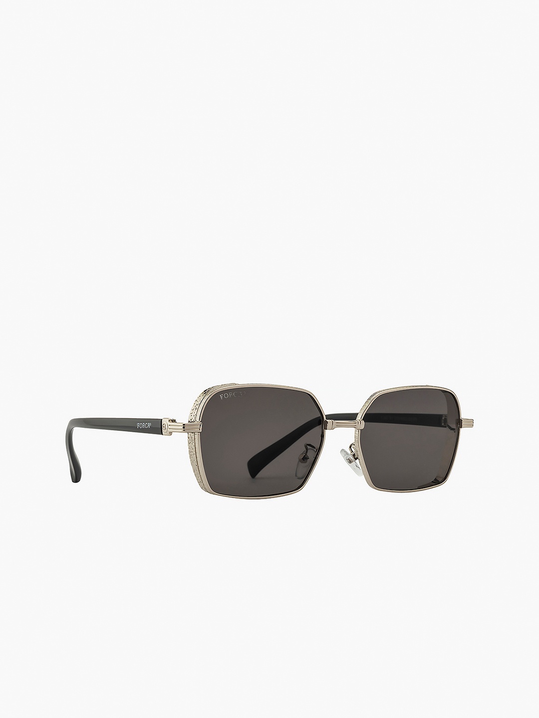 

Forca by Lifestyle Men Square Sunglasses with UV Protected Lens, Black