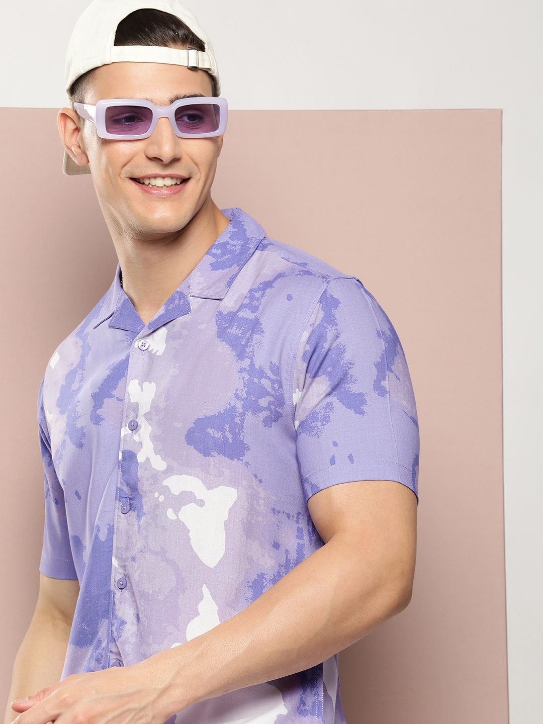 

Harvard Printed Casual Shirt, Lavender