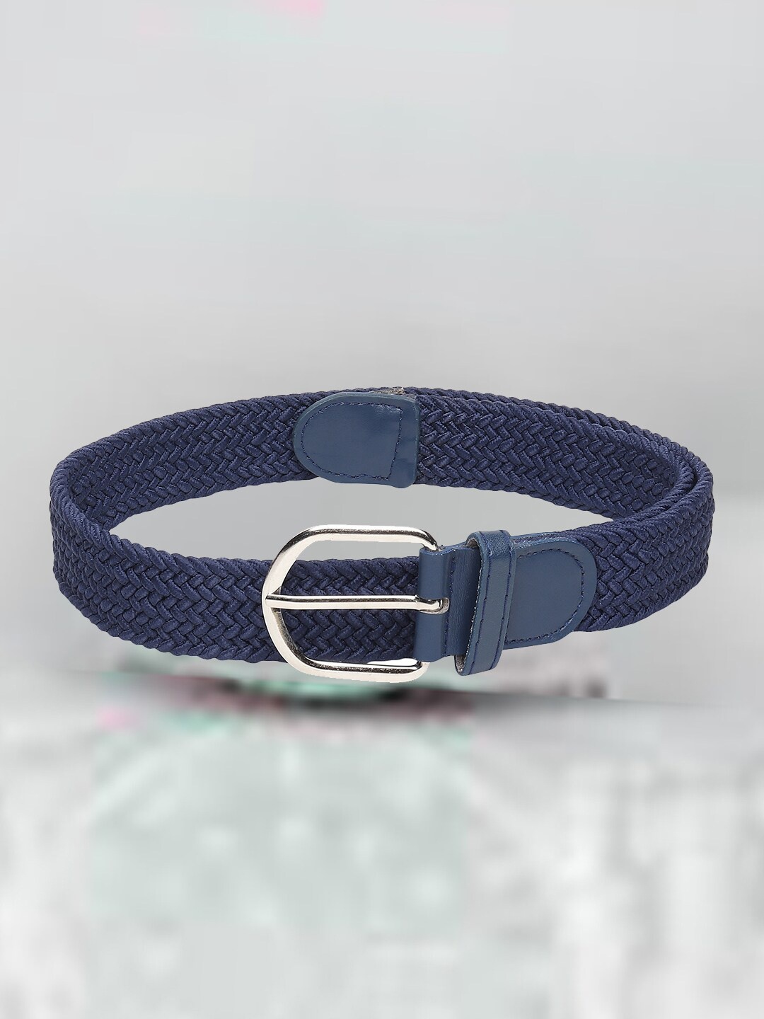 

Mast & Harbour Men Blue Braided Stretchable Belt