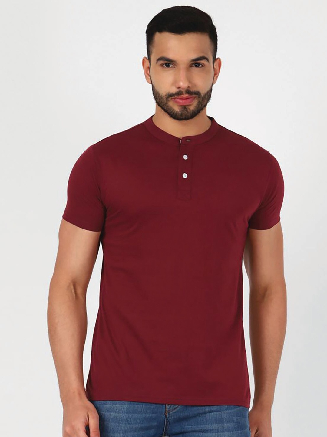 

UrbanMark Polo Collar Cotton T-Shirt, Maroon