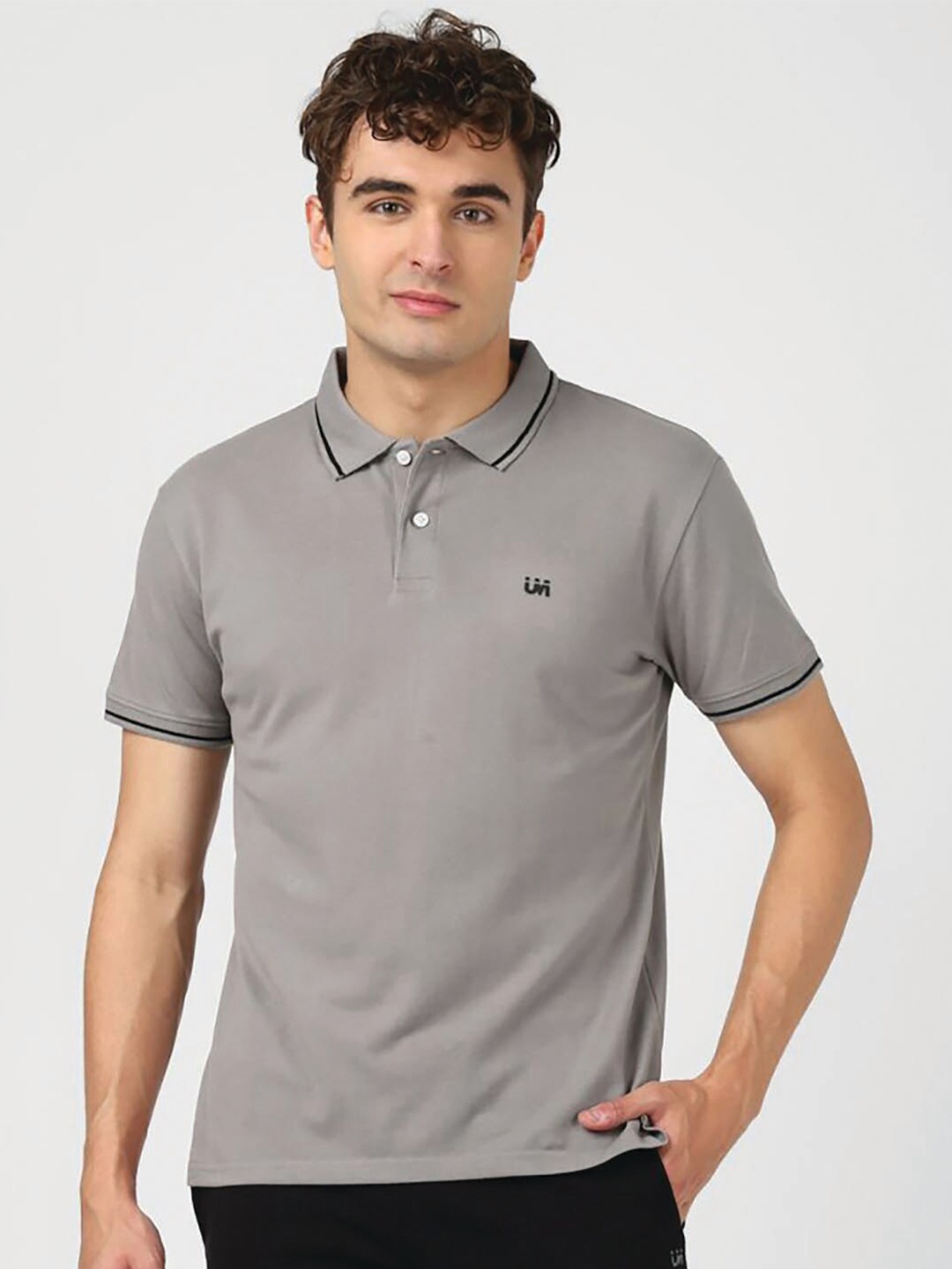 

UrbanMark Polo Collar Regular Fit T-shirt, Grey