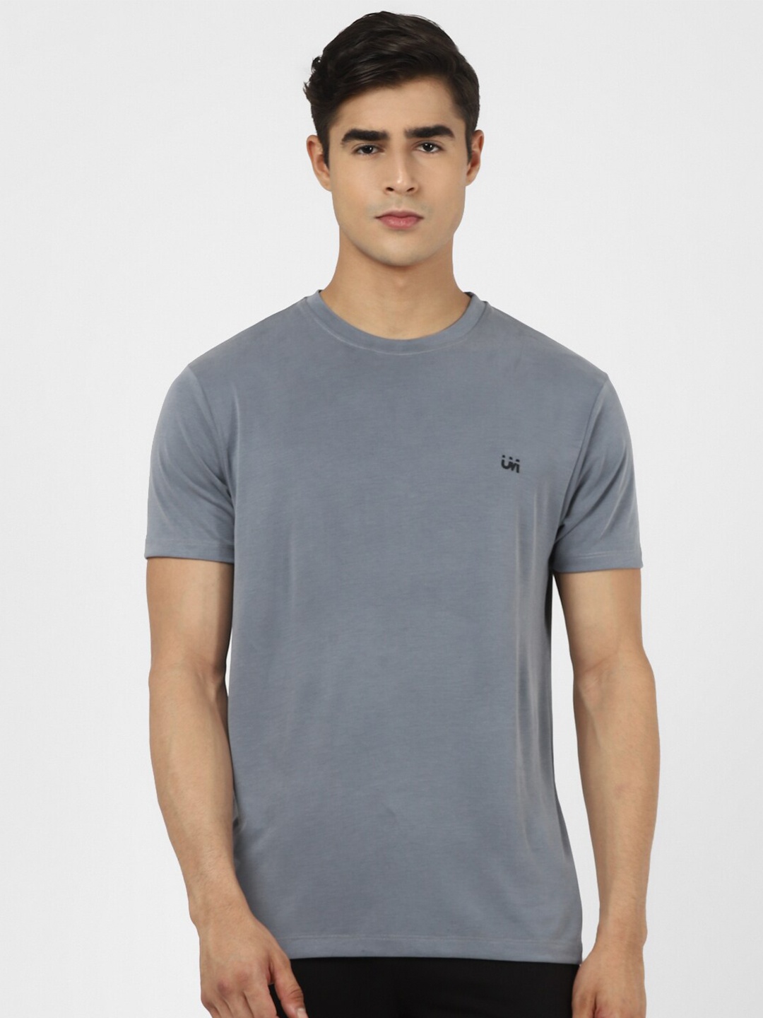 

UrbanMark Modal Regular Fit Round Neck T Shirt, Grey