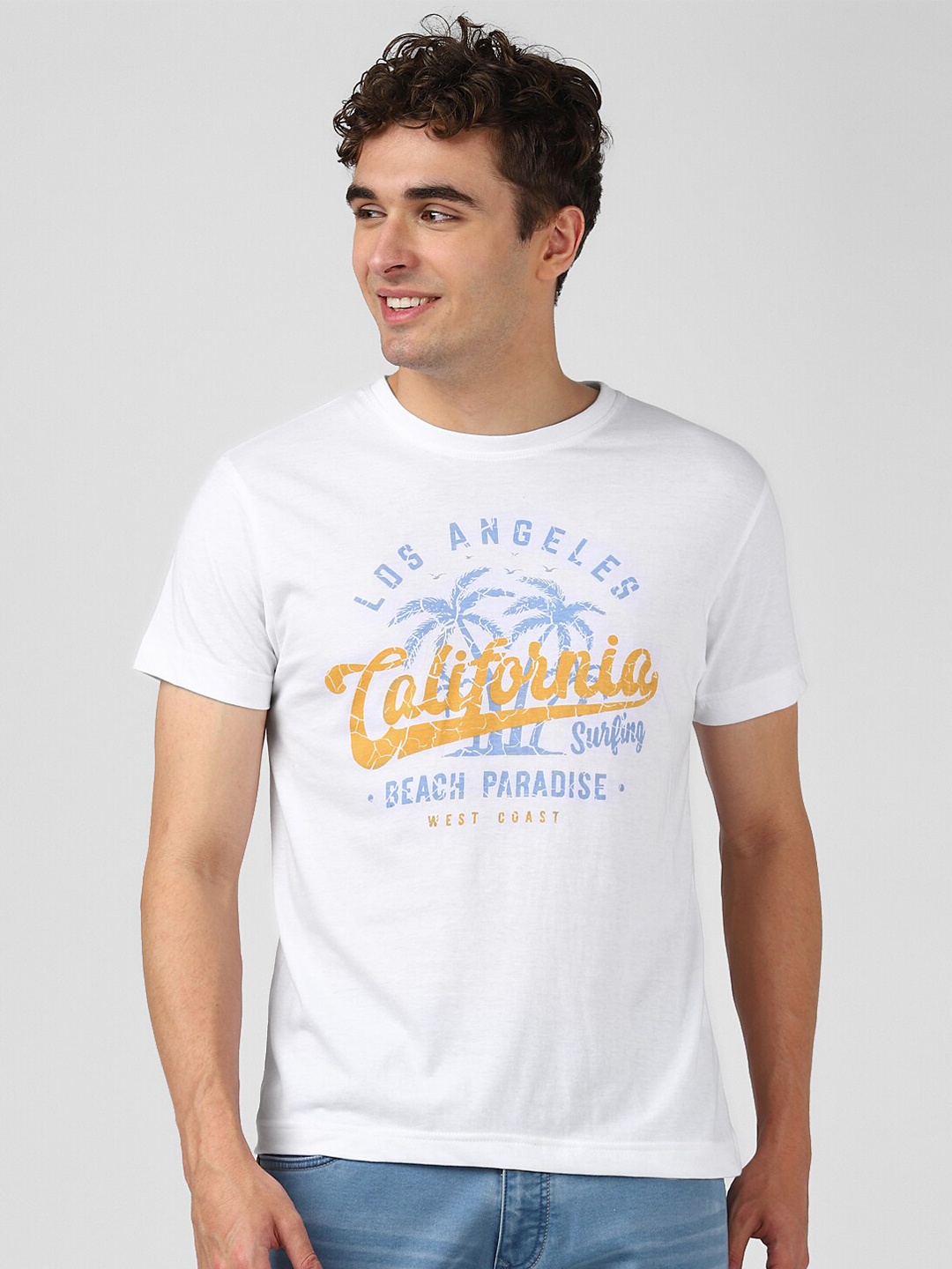 

UrbanMark Typography Printed T-Shirt, White