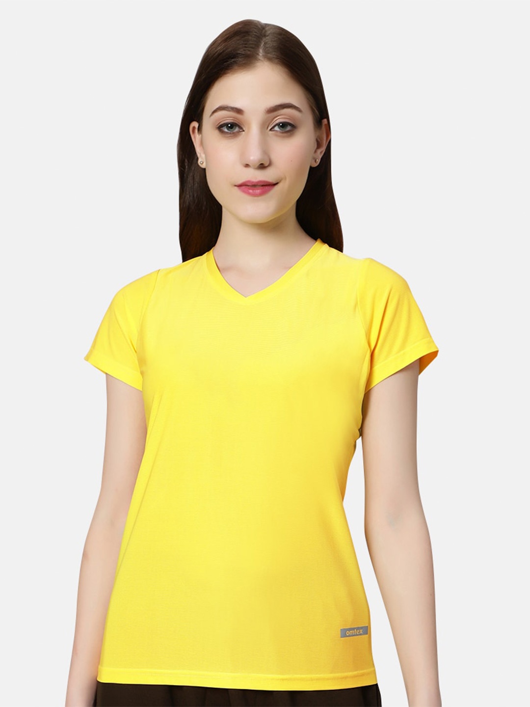 

Omtex V-Neck Short Sleeves Sports T-shirt, Yellow