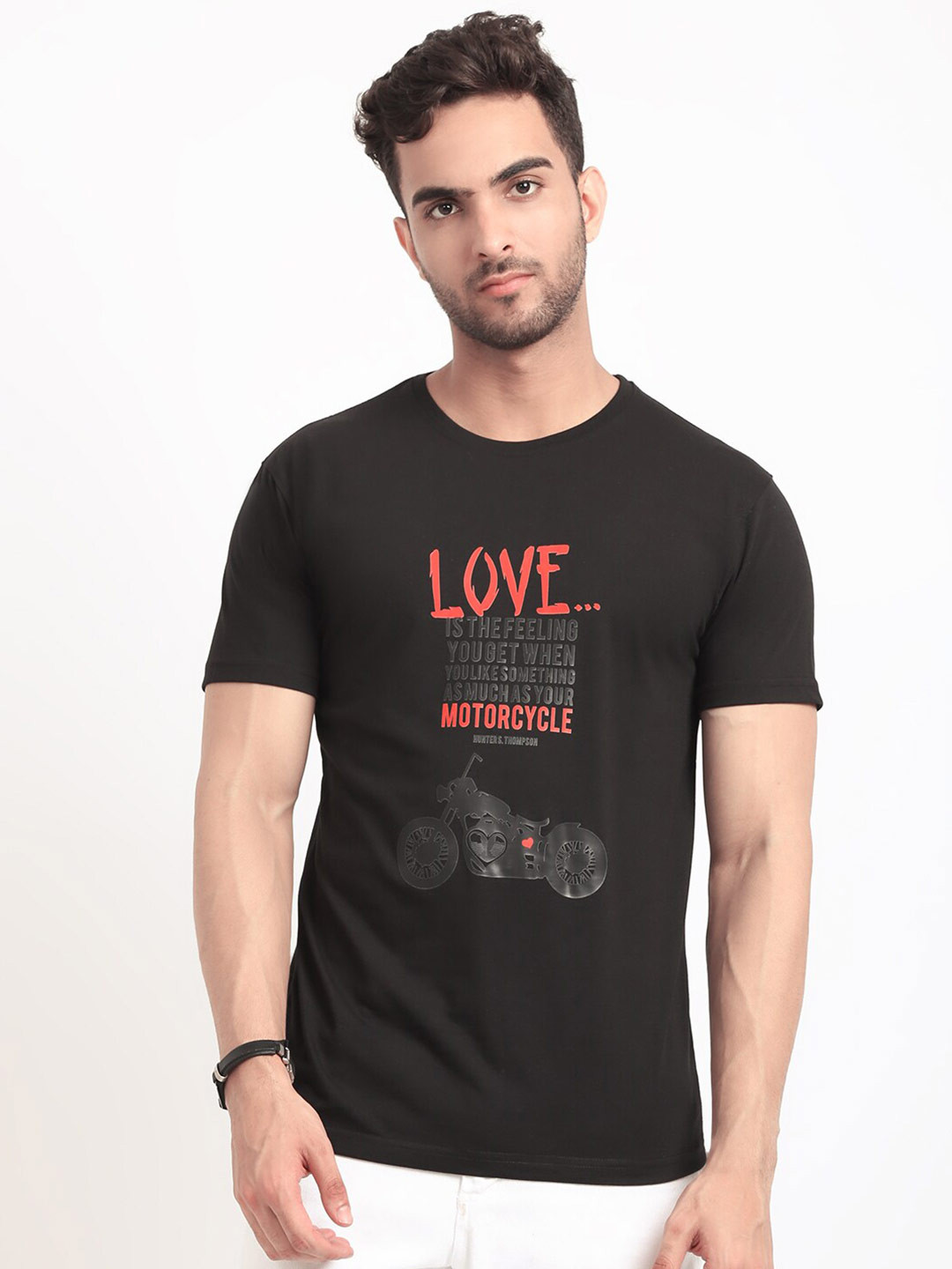 

HOUSE OF VEDAS Typography Printed T-shirt, Black