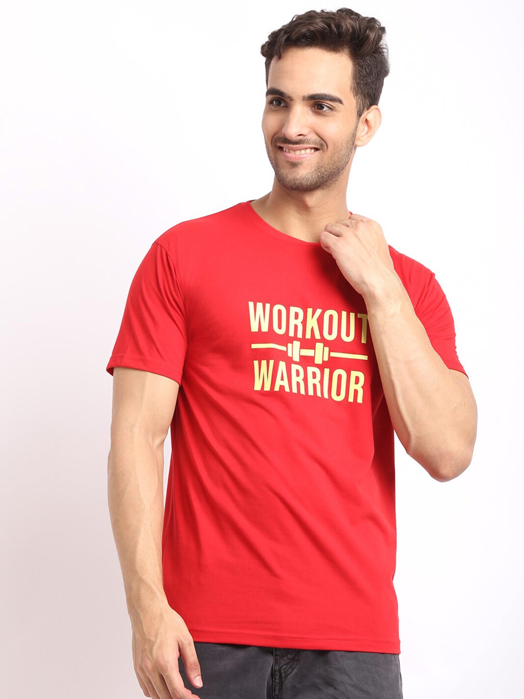 

HOUSE OF VEDAS Typography Printed T-shirt, Red