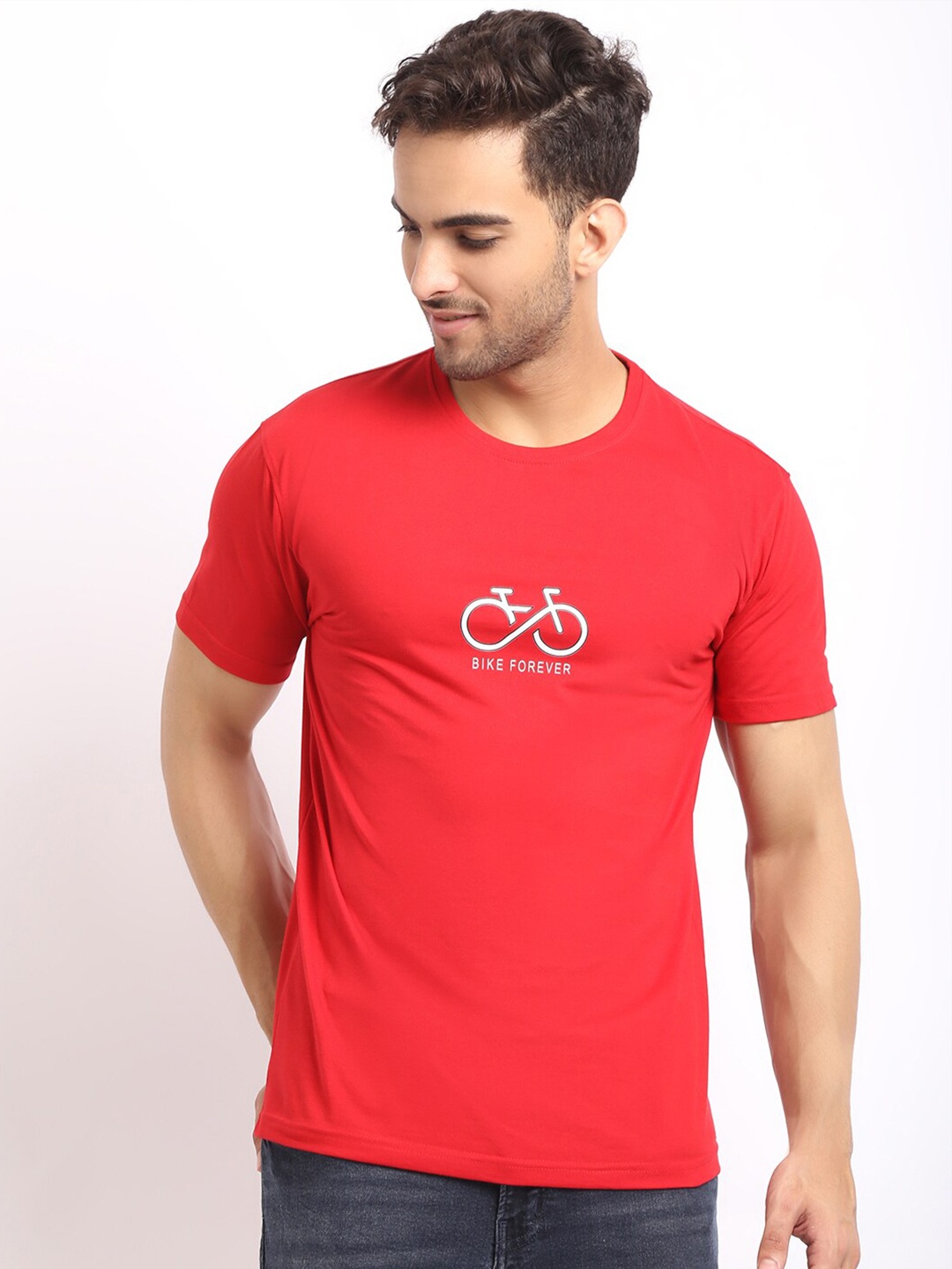 

HOUSE OF VEDAS Graphic Printed T-shirt, Red