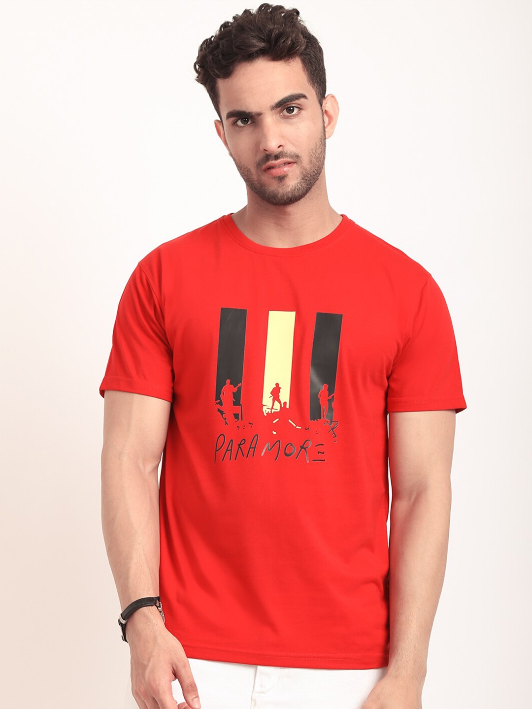 

HOUSE OF VEDAS Typography Printed T-shirt, Red
