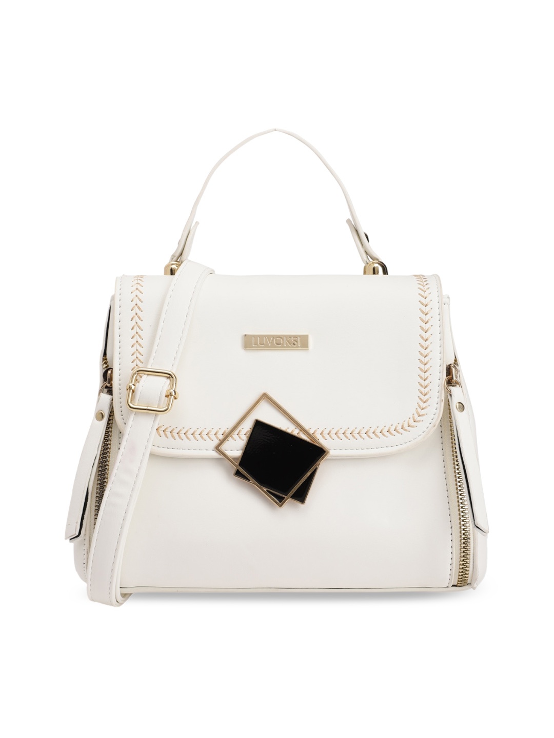 

Luvoksi PU Structured Handheld Bag, White