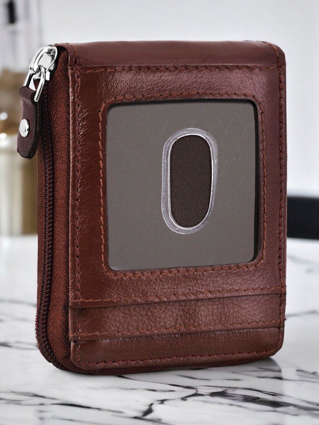 

LORENZ Leather Card Holder, Brown