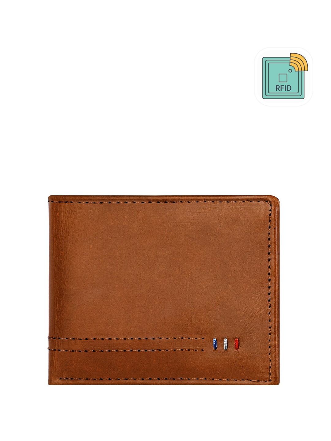 

LORENZ Leather Two Fold Wallet, Tan