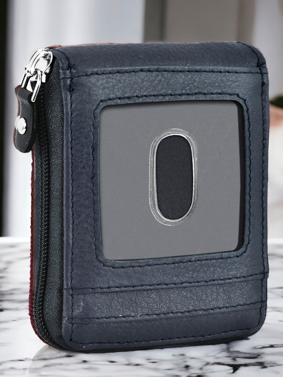 

LORENZ RFID Leather Card Holder, Blue
