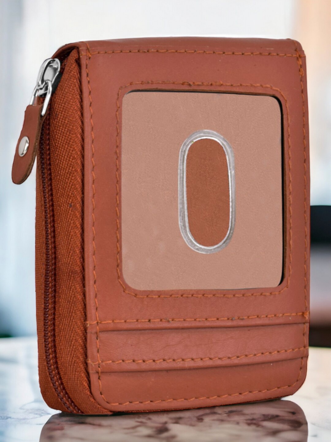 

LORENZ Leather Card Holder, Tan