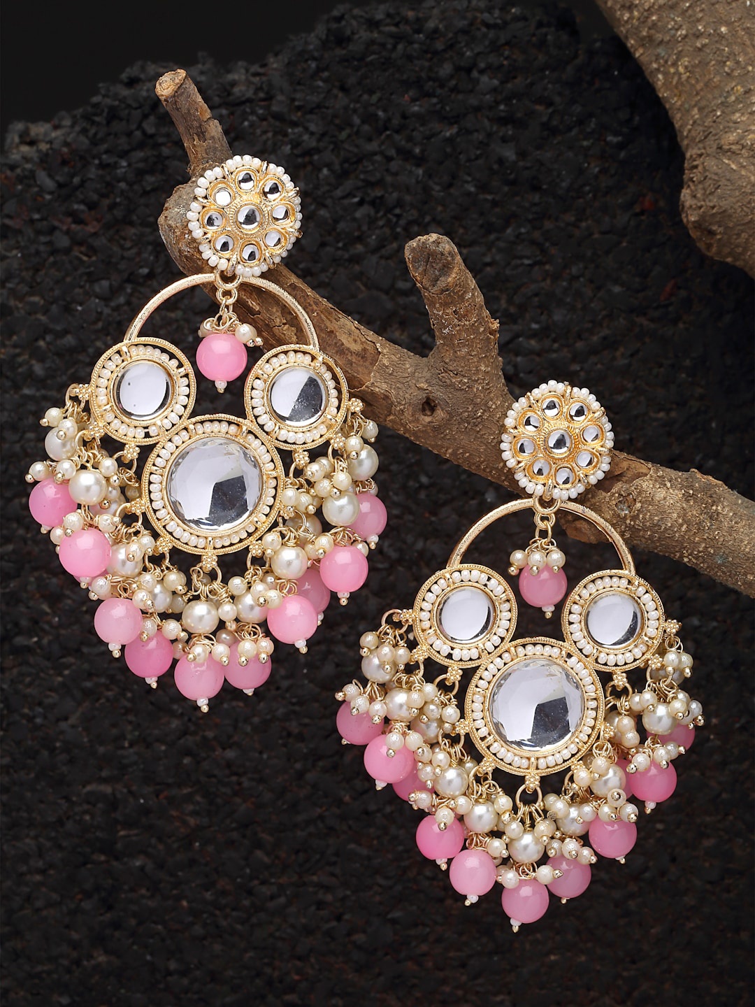 

ZENEME Gold-Plated Drop Earrings