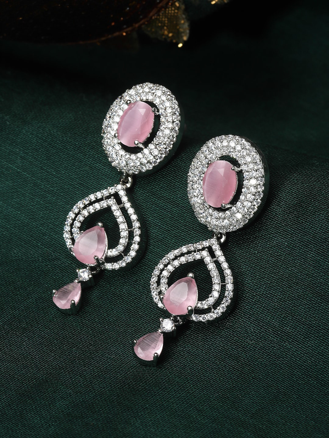 

ZENEME Rhodium-Plated Classic Drop Earrings, Silver