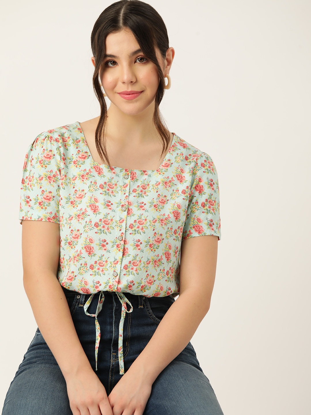 

DressBerry Floral Printed Regular Top, Multi