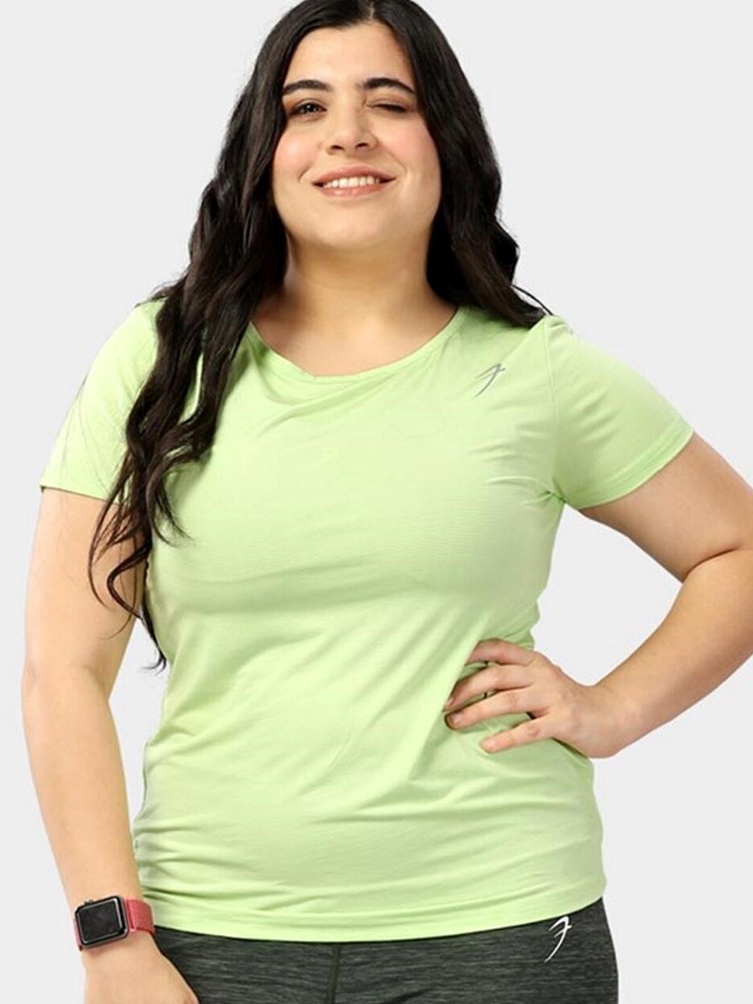 

FUAARK Moisture Wicking Slim Fit Gym & Sports T-shirt, Lime green