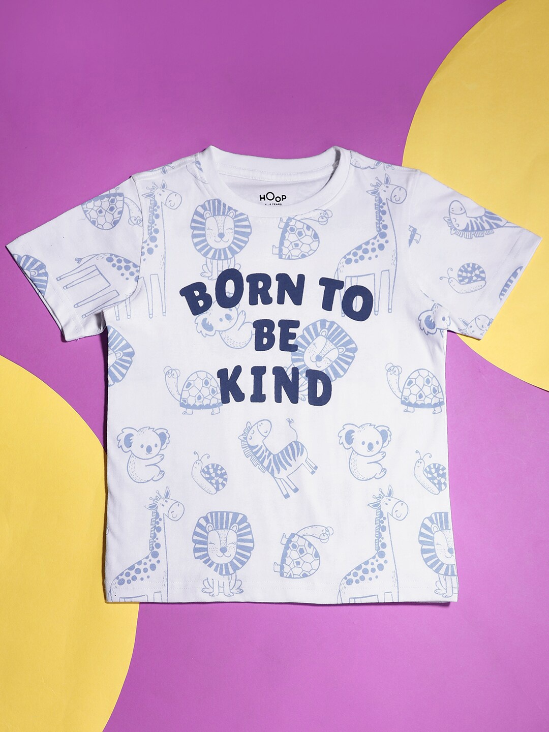 

Hoop Boys Typography Printed Cotton T-shirt, White