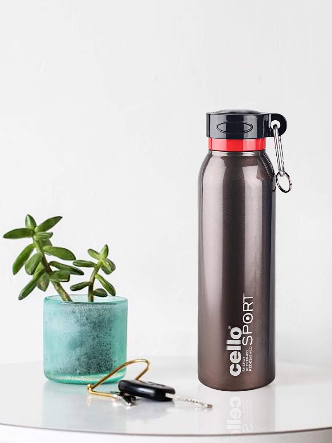 

Cello Beatle Brown Stainless Steel Hot and Cold Double Walled Water Bottle - 550 ml