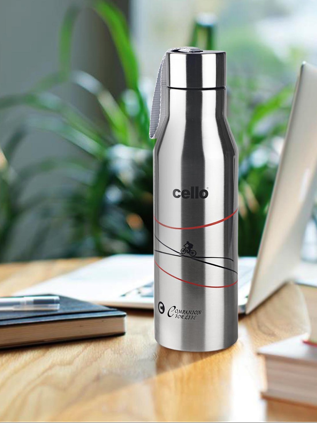 

Cello Refresh Grey Stainless Steel Hot and Cold Double Walled Water Bottle- 500ml